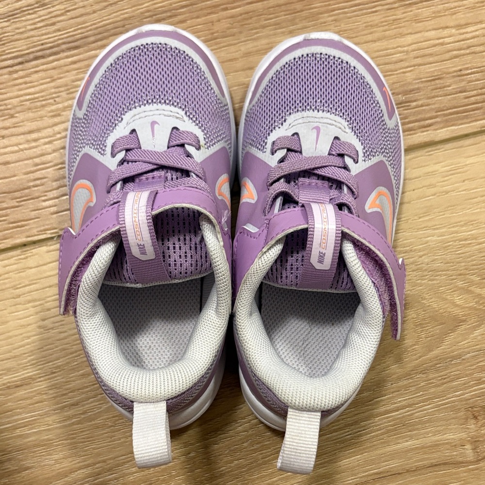 Nike Kids Lavender and Orange Sneakers